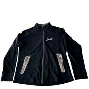 BRP Ski-Doo Team Women’s Fleece Zip-Up Jacket Black Sz Large Snowmobile Logo